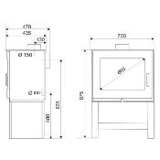 Poêle à bois Supra étanche et raccordable - ODELYA 8.7kw