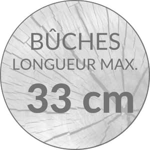 Poeles  bois buches 33 cm