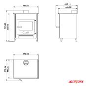 Poêle à bois Interstoves - ALESSIA 14kw