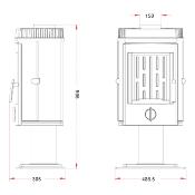 Poêle à bois Invicta - MESNIL 8kw