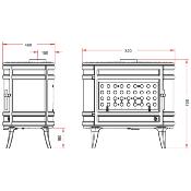 Poêle à bois Invicta - MANDOR 12kw