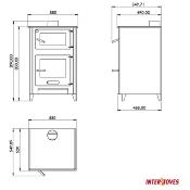 Poêle à bois Interstoves avec four - ROSA 13kw