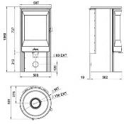 Poêle à bois Invicta - NEOSEN raccordable 6kw