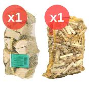 Pack Bûches (1) + Bois d'Allumage (1)
