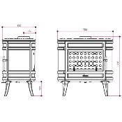 Poêle à bois Invicta - MANDORIN 8kw