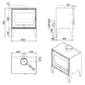 Poêle à bois Invicta - EUROS Raccorsable 8kw