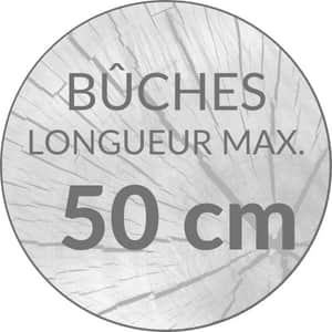 Poeles  bois buches 50 cm