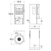 Poêle à bois Invicta - NEOSEN 3V raccordable 6kw