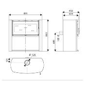 Poêle à bois raccordable Supra - LASLO BUCHER 7.7kw