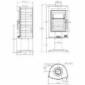 Poêle à bois Godin - EQUIRRE pied fixe 7.5kw