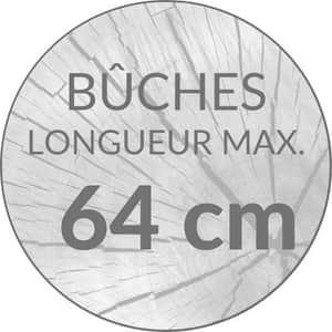 Insert bois buches 64 cm