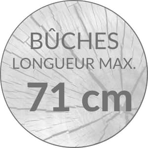 Poeles  bois buches 71 cm