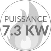 Poeles  bois puissance 7.3 kW